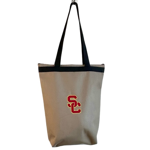 USC University Of Southern California Heavy Dual Handle Zip Closure Tote Bag - Picture 1 of 7